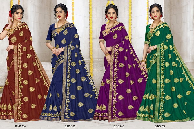 Kalista Kum Kum Festive Wear Georgette Saree Collection